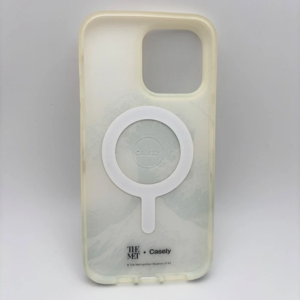 Casely The MET iPhone 14 Pro Max Case The Great Wave Hokusai MagSafe Cream Blue